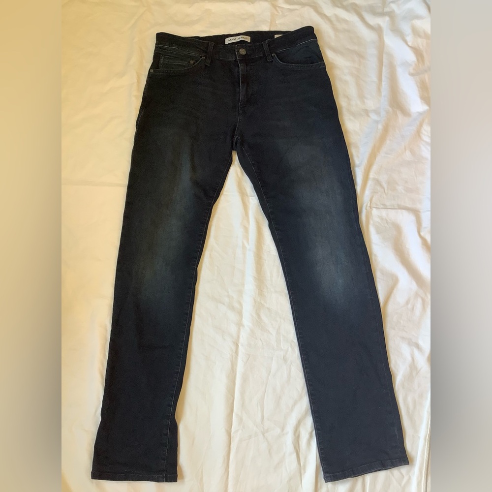 Mavi Men's Dark Wash Straight Jeans